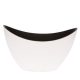 Boat shaped planter white 20x12x9cm