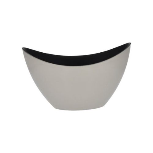 Boat shaped planter grey 20x12x9cm