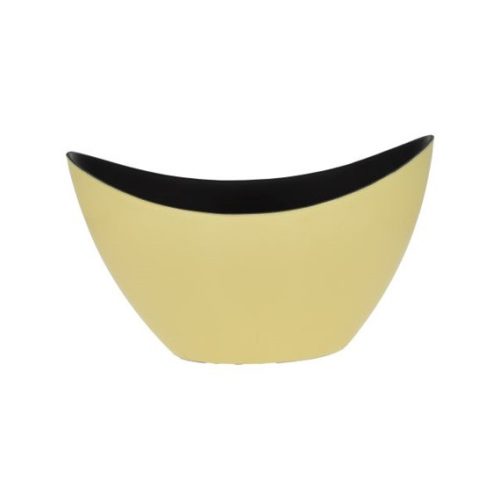 Boat shaped planter yellow 20x12x9cm