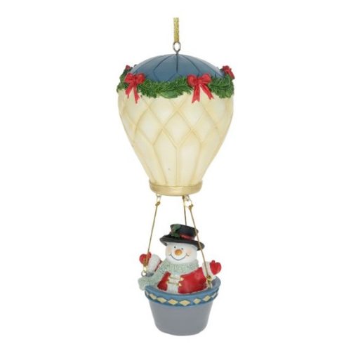 hot air balloon with Snowman