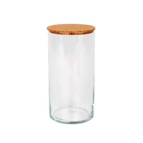 Glass container for florarium with cork lid 